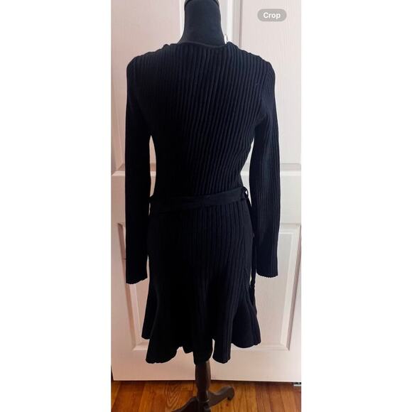 Lulus Black Warm Emotions Skater Mini Sweater Dress, size Large - Picture 6 of 9